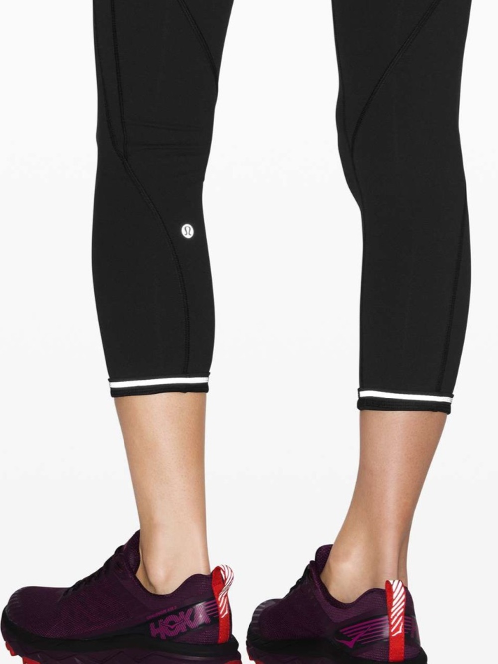 Lululemon Time To Sweat Crop *23” Black Sz 10 - Picture 5 of 16